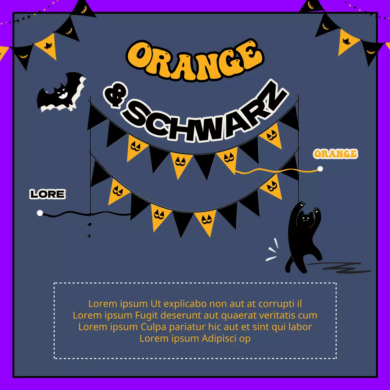 Fördern Sie fantastische Halloween-Dekorationsideen in Lila und Orange