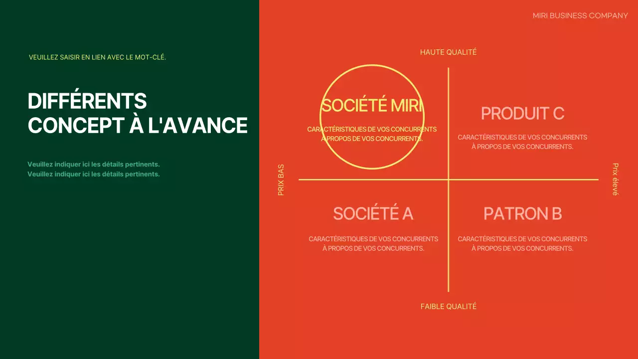 Ordre du jour simple en orange et vert