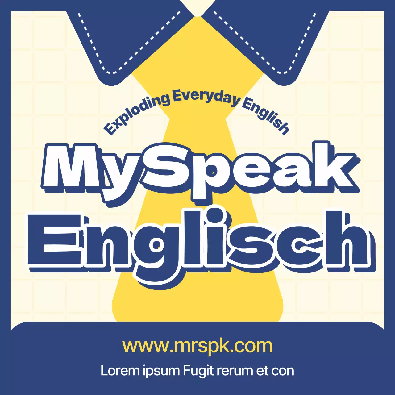  Ein kitschiger englischer Geschäftsplan mit gelbem Hintergrund