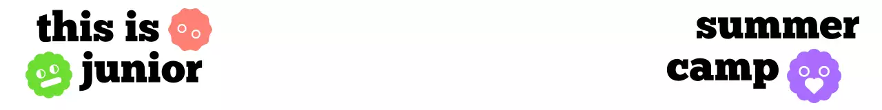 귀여운 일러스트의 교육용 여름 영어 캠프