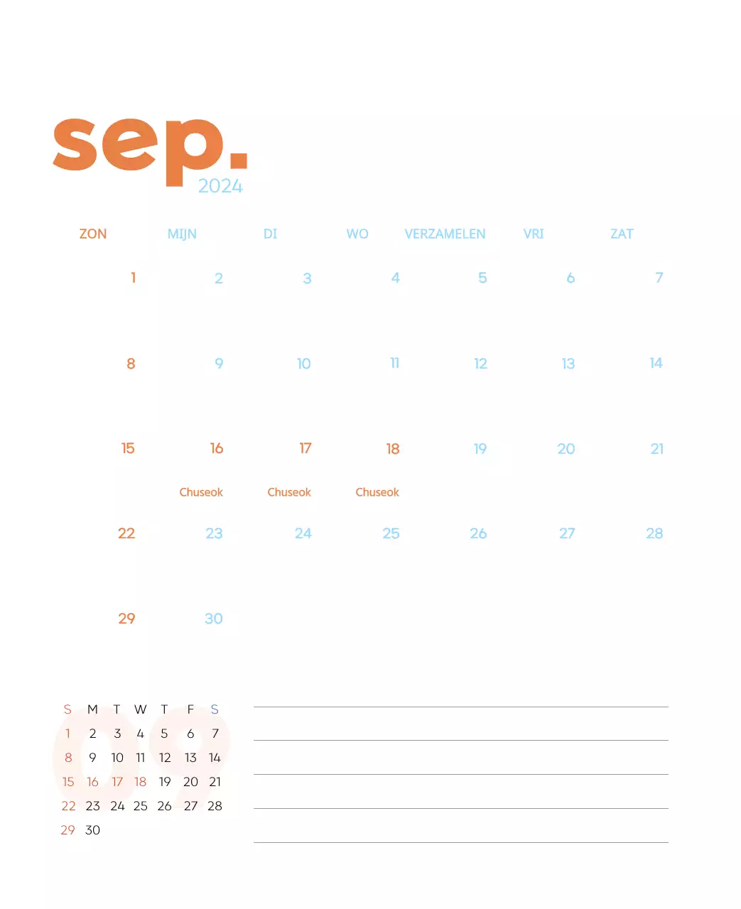 Werkkalender met prachtige illustraties