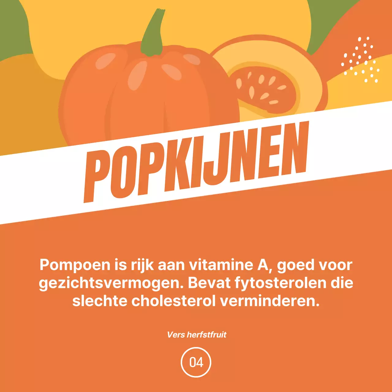 Promoot seizoensfruit met een vleugje oranje en groen