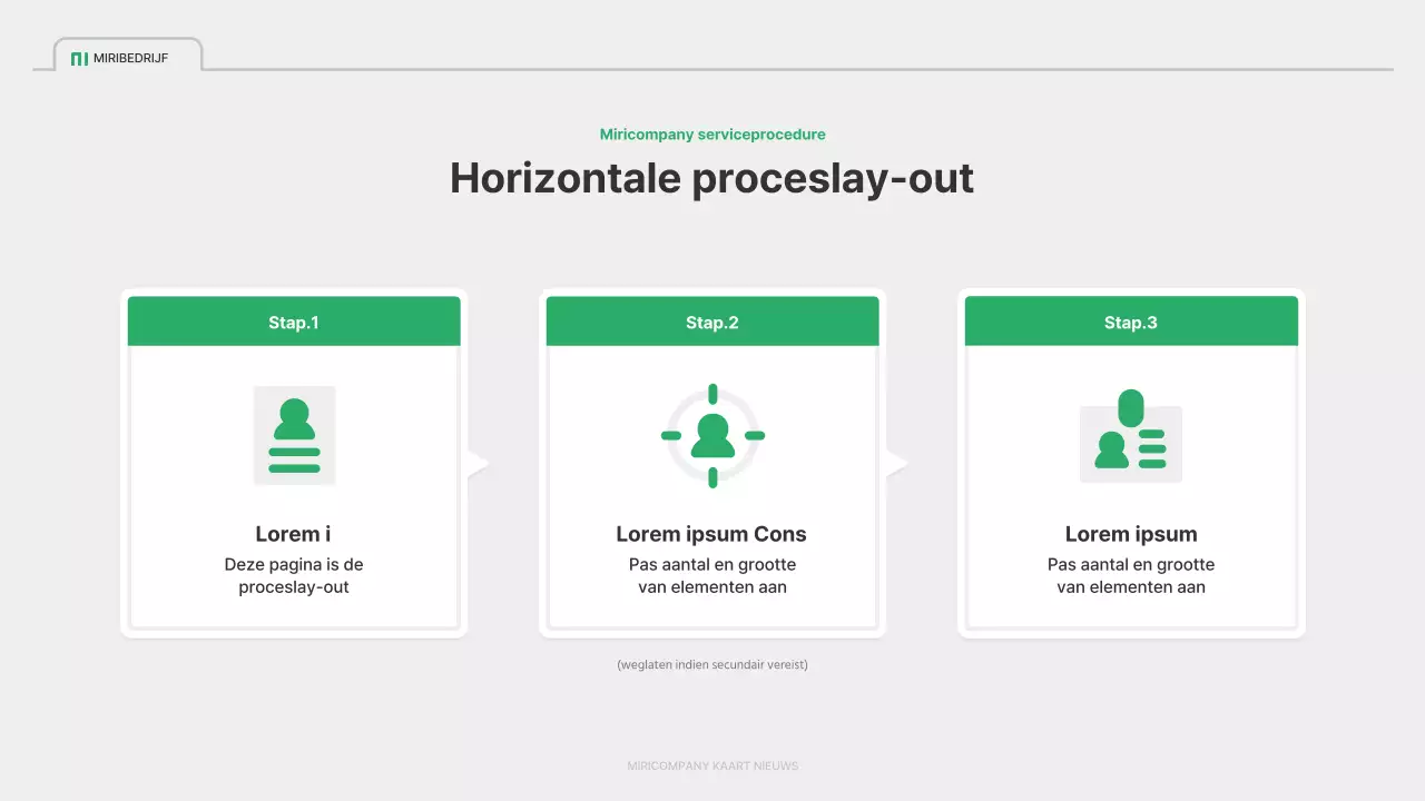 Een eenvoudig groen en grijs bedrijfsprofiel
