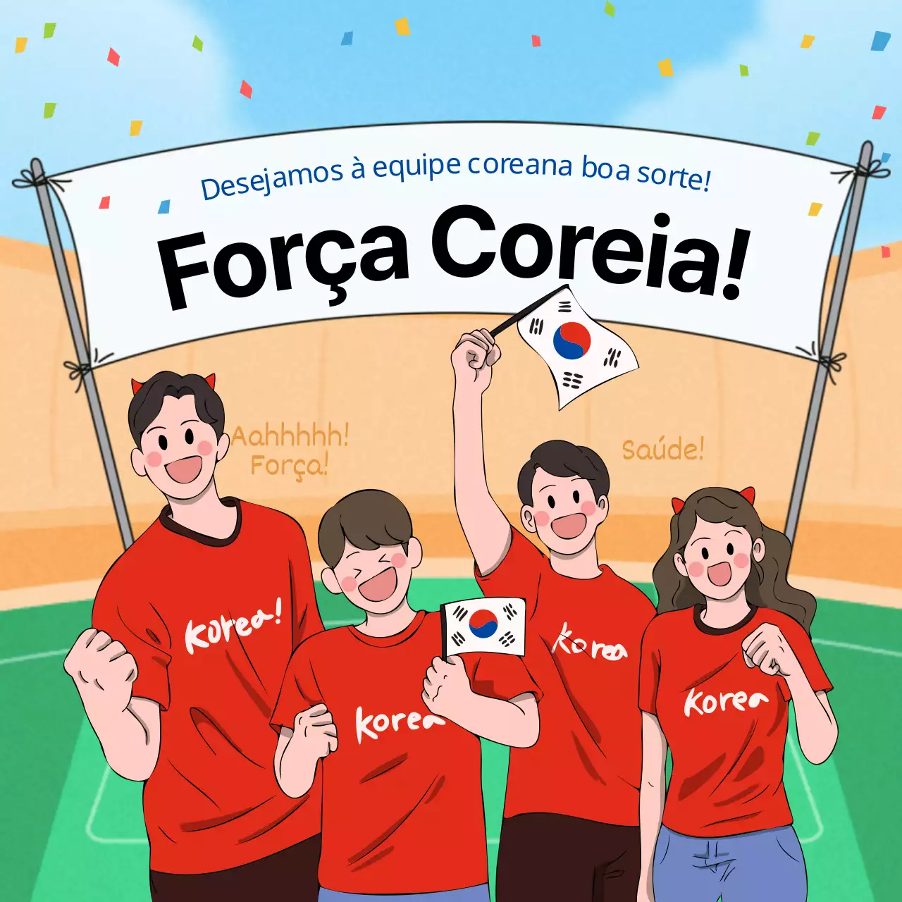 Mensagens de apoio em destaque a vermelho