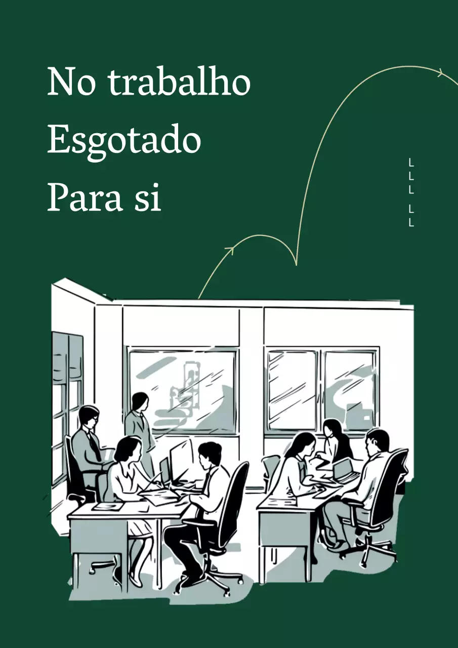 Capa de livro de formação empresarial minimalista em verde e branco