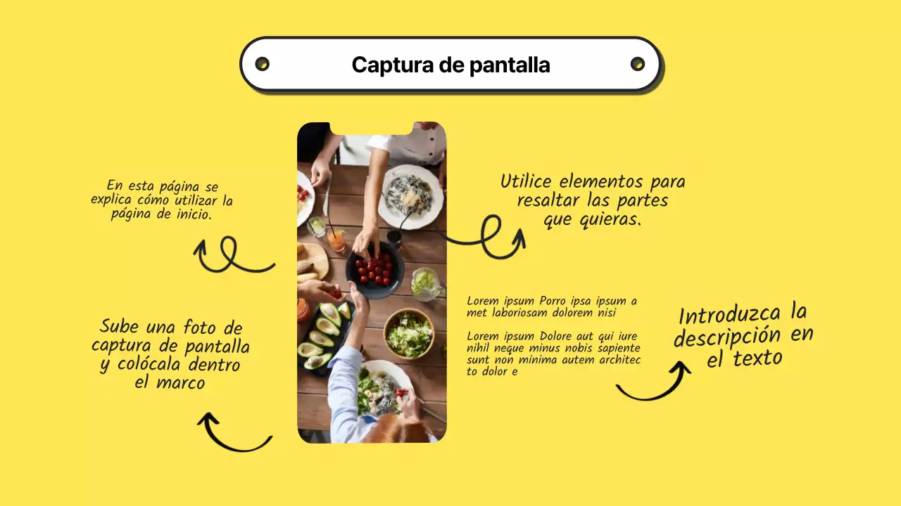 Moderna propuesta de collage de fotos en blanco y amarillo