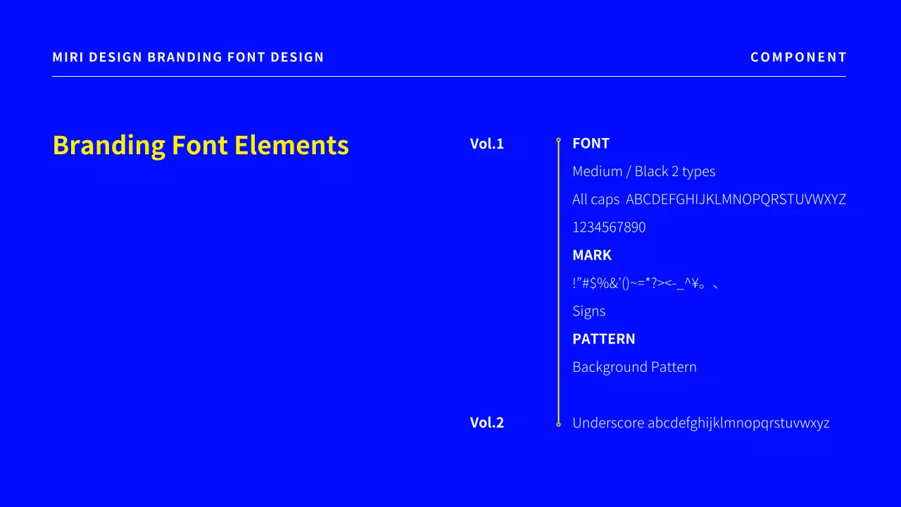 A simple branding font design proposal in blue.