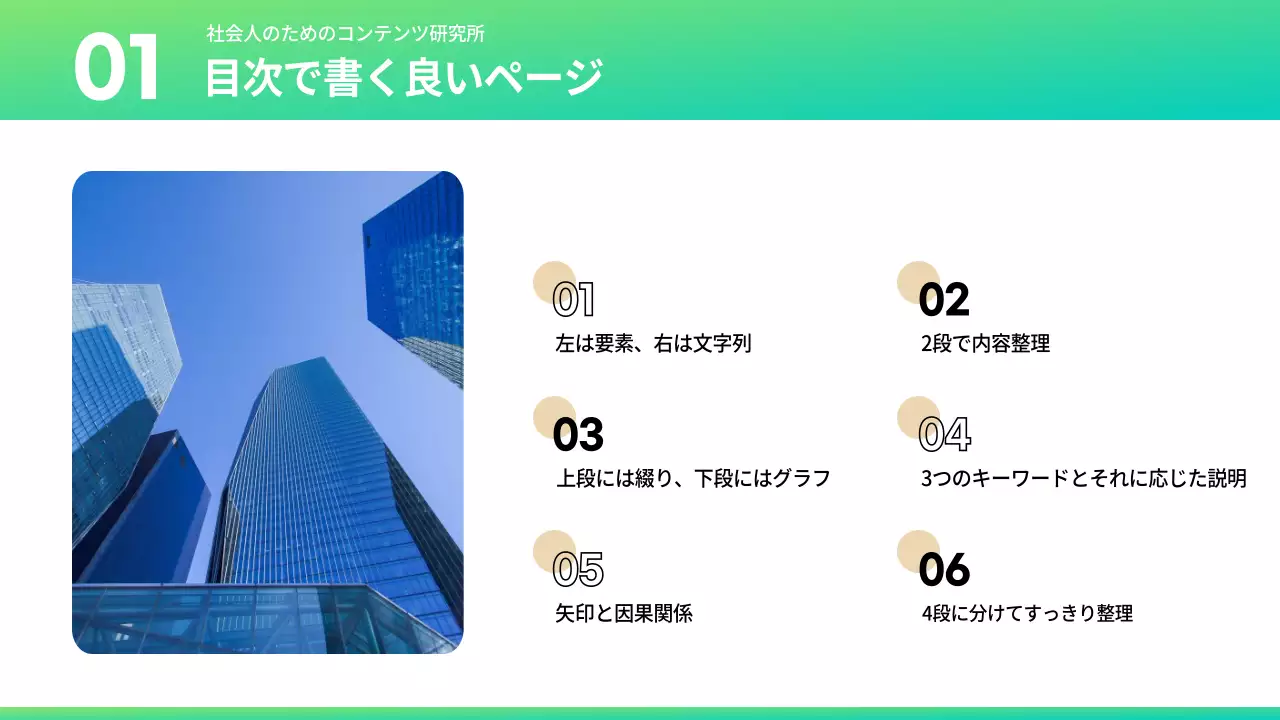 緑 モダン 資料 プレゼンテーション