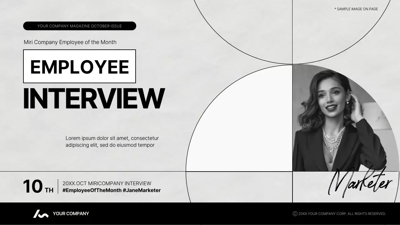 Black Modern Employee Interview Announcement Presentation