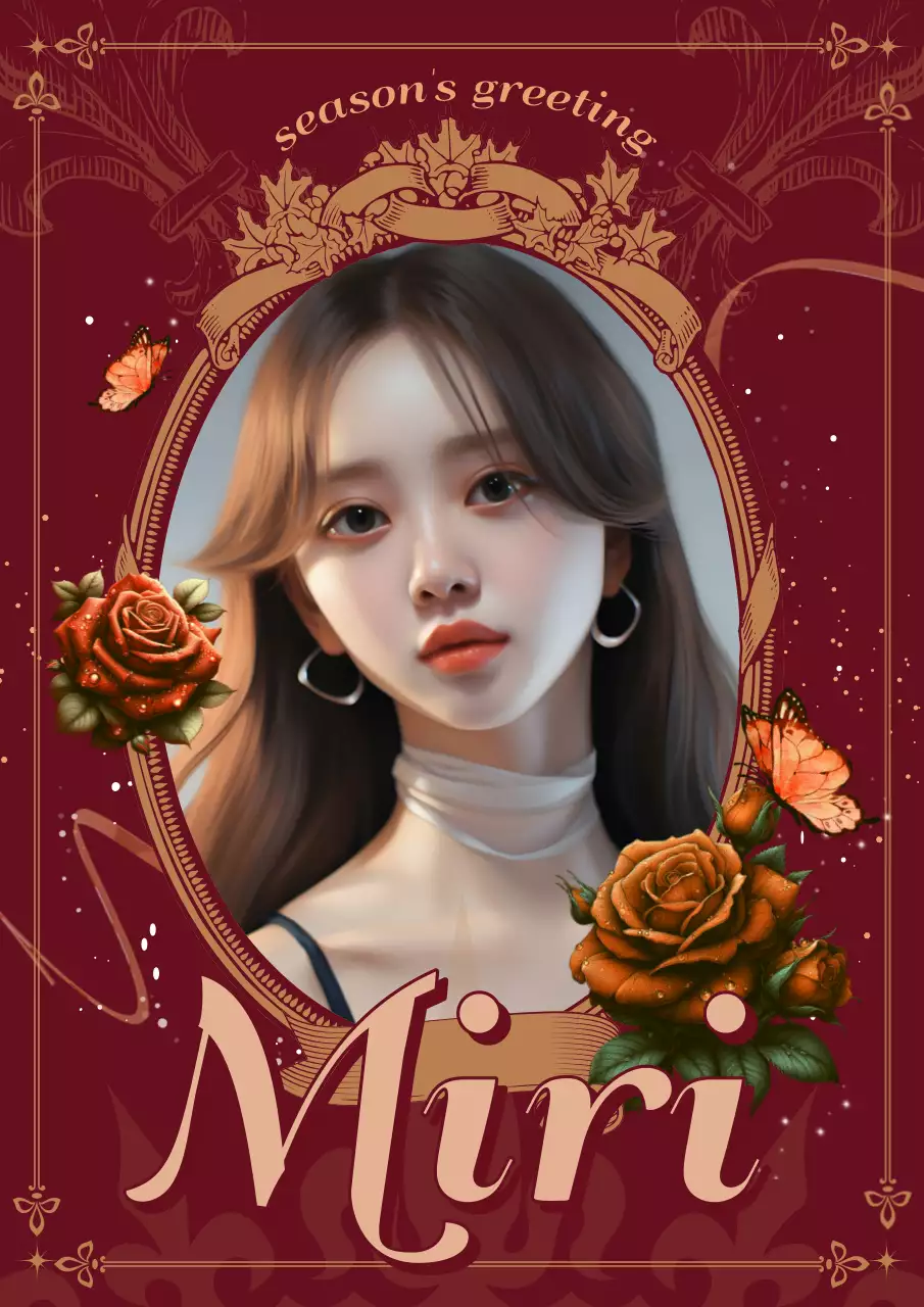 빨강과 골드의 럭셔리한 시즌그리팅 광고