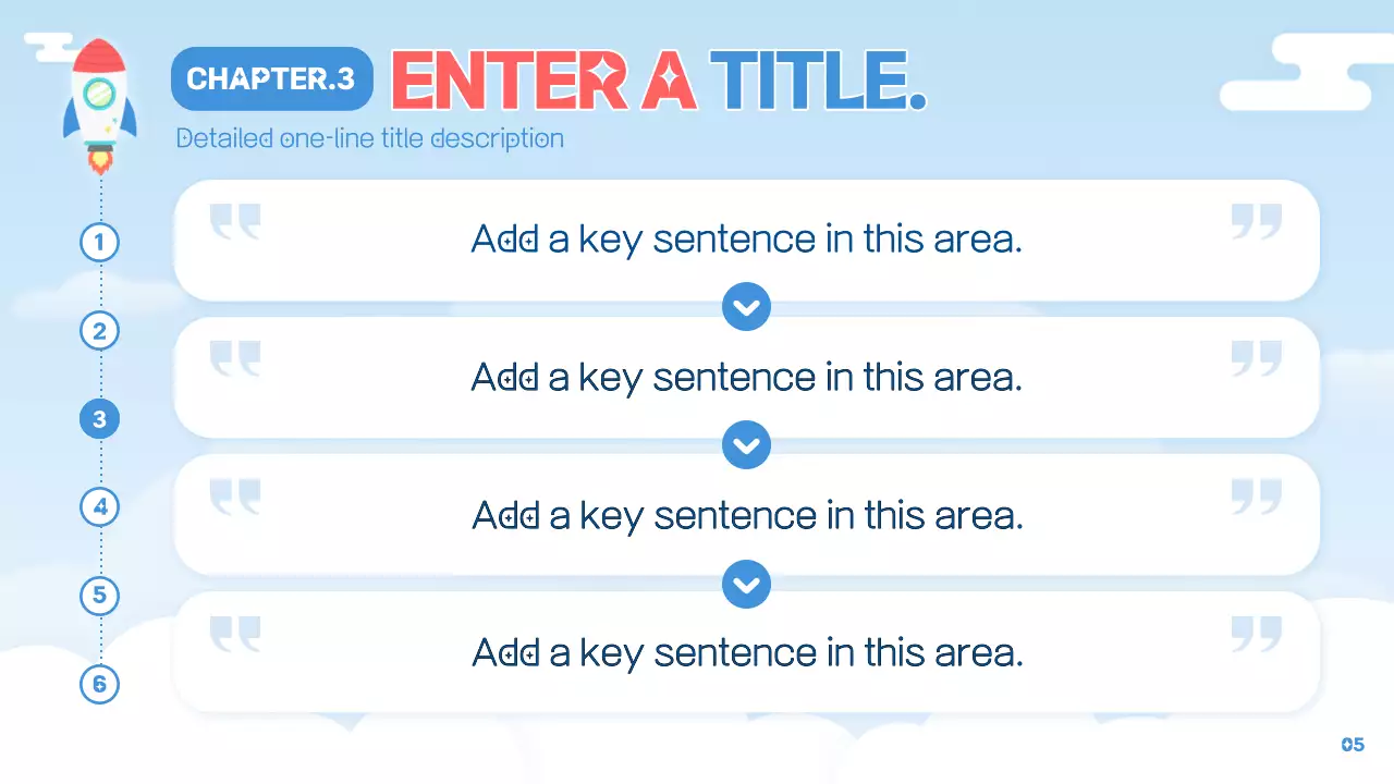 블루 모던 로켓 프리젠테이션