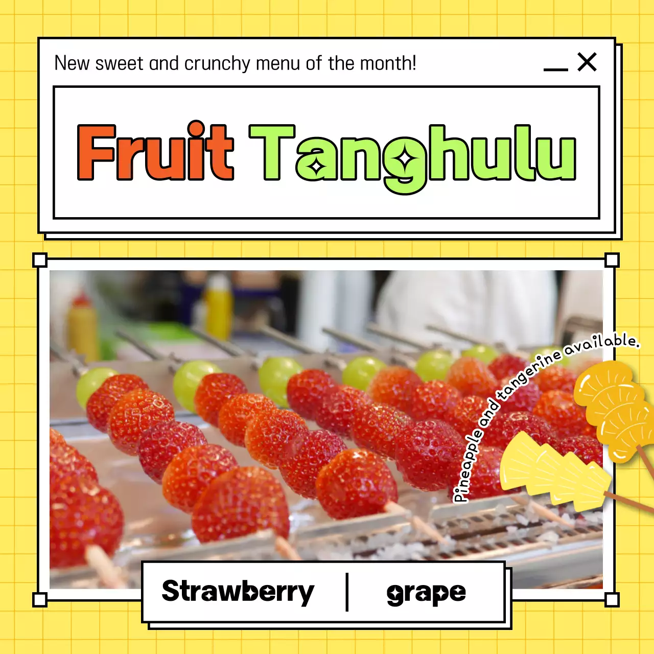 Yellow Trendy Fruit Promotion Social Media Post