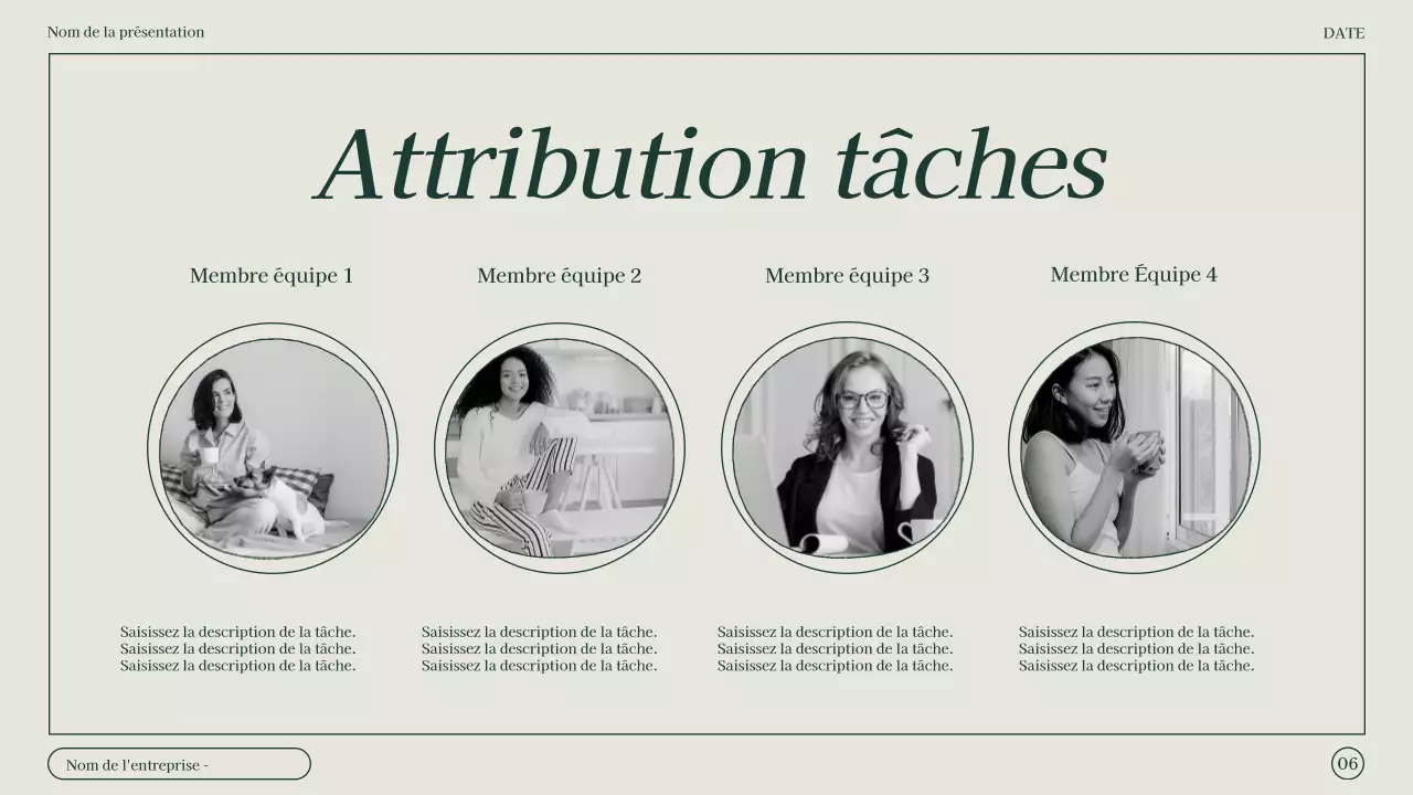 Compte rendu de réunion de marketing minimaliste en vert et beige