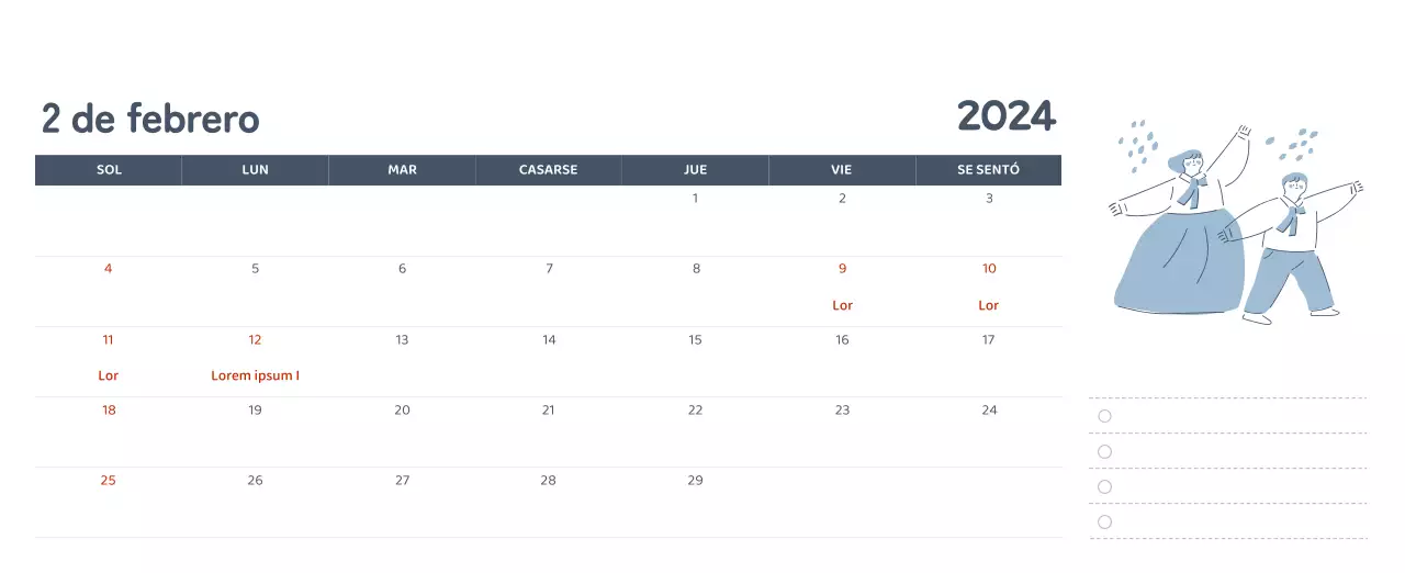 Un calendario con ilustraciones llenas de color y emoción