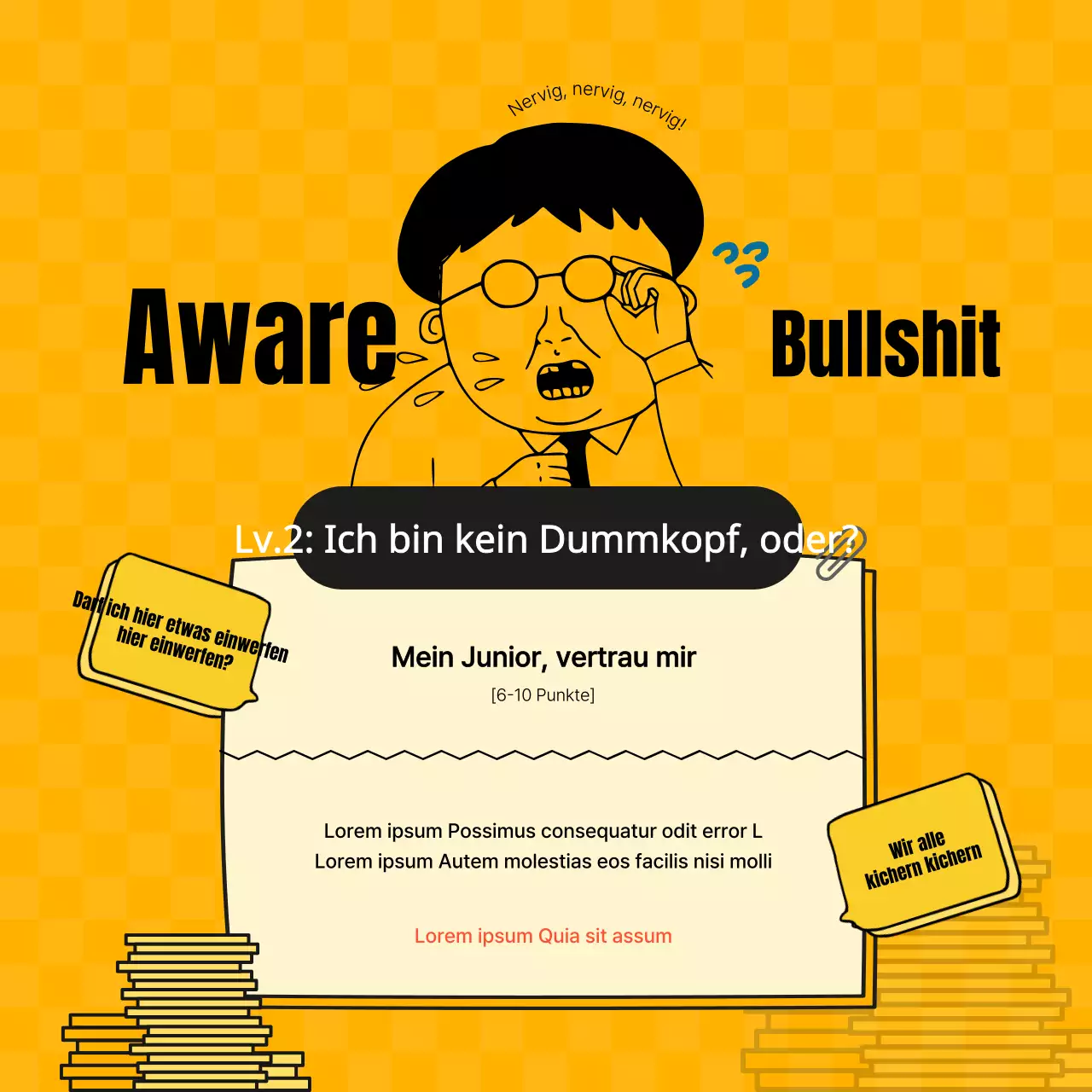 Ein Leitfaden für den orangefarbenen, einfachen Stummtest