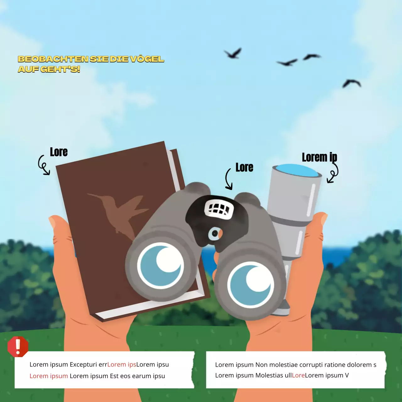 Tropical October World Migratory Bird Day - Lehrmittel in grün und hellblau