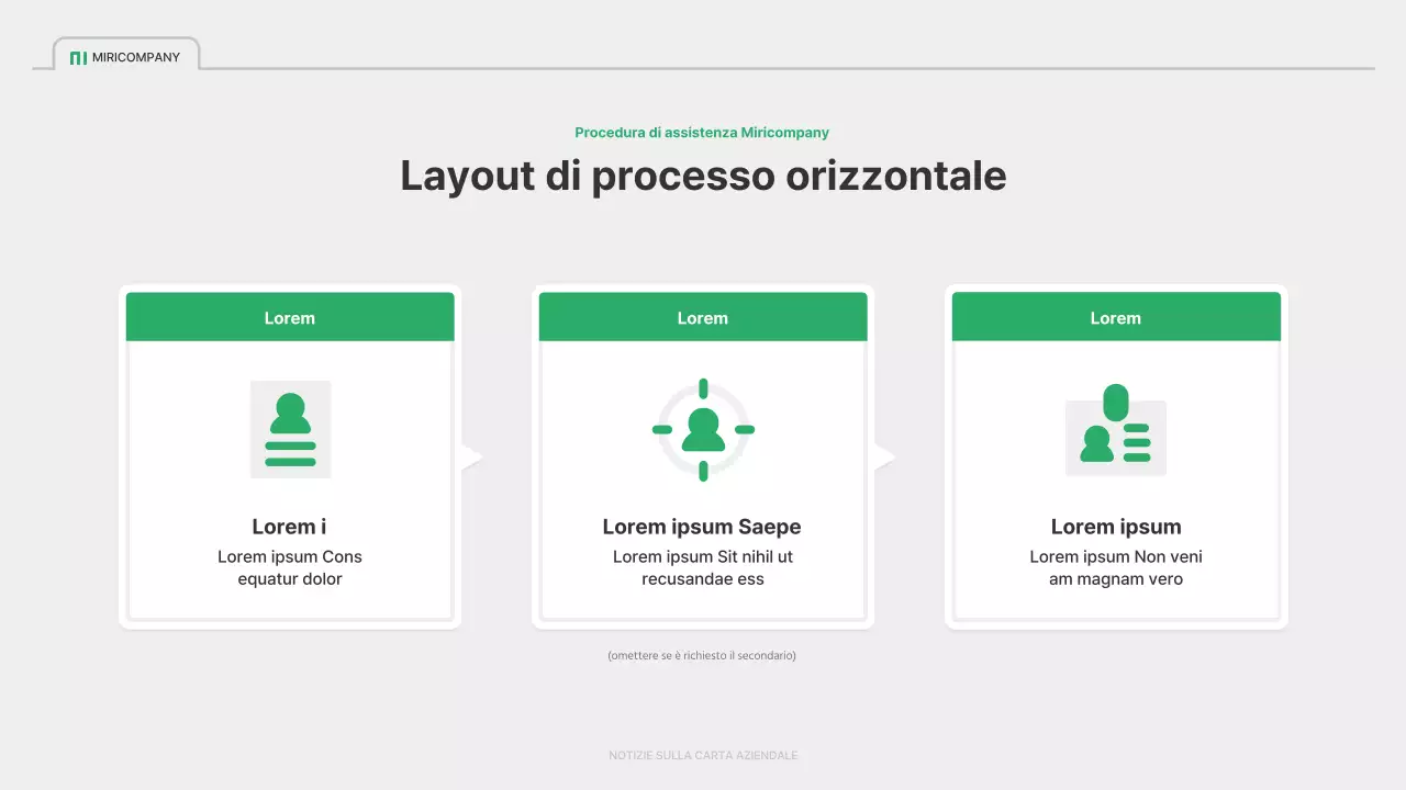 Un semplice profilo aziendale in verde e grigio