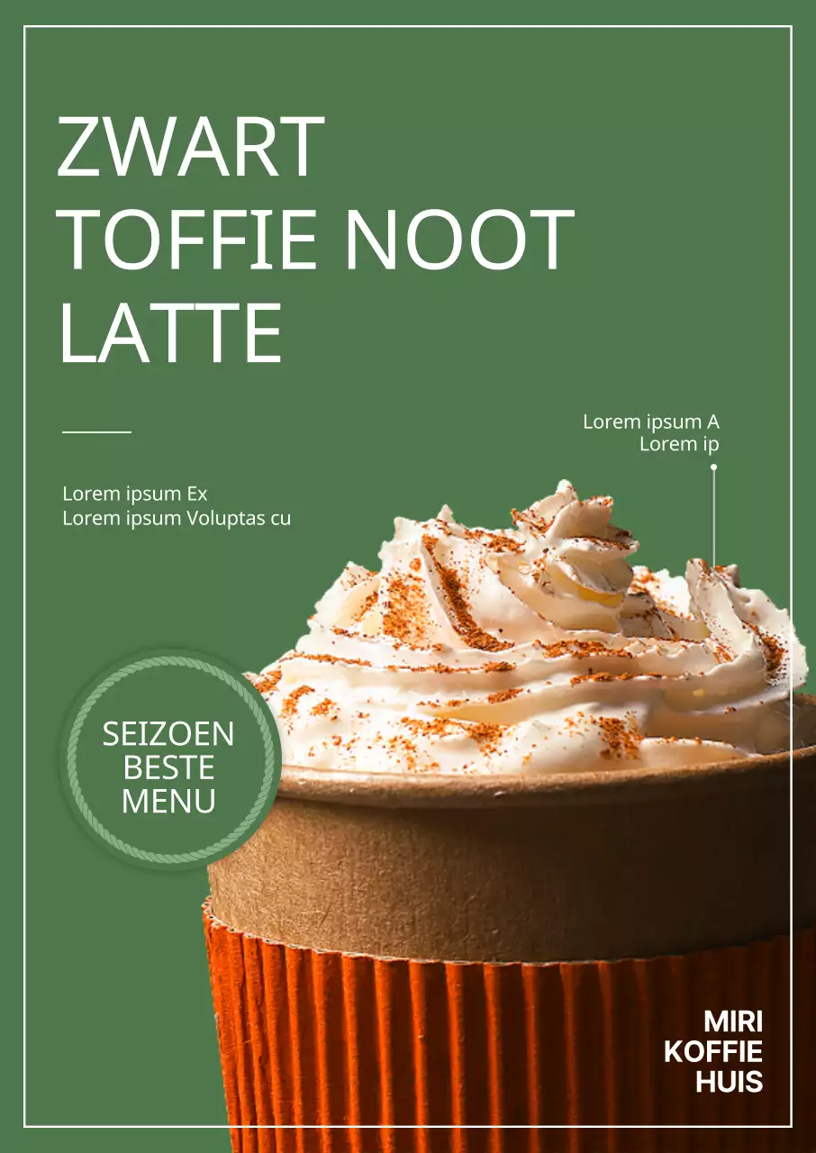 Promoot een schone herfstborrel met een groene achtergrond