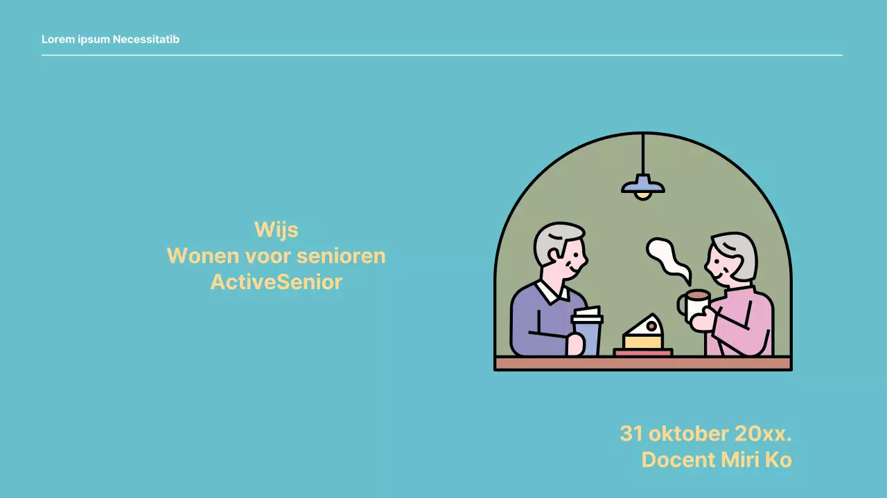 Kitscherig Silvertown in Mint en Geel Cursusmateriaal