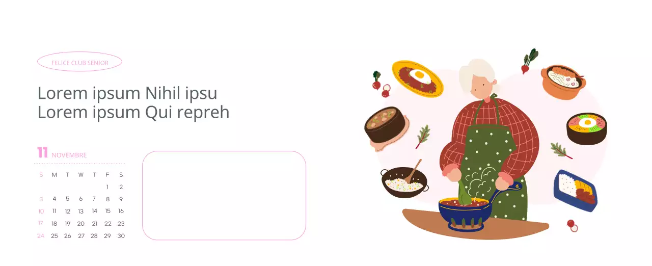 Calendario di lavoro con splendide illustrazioni