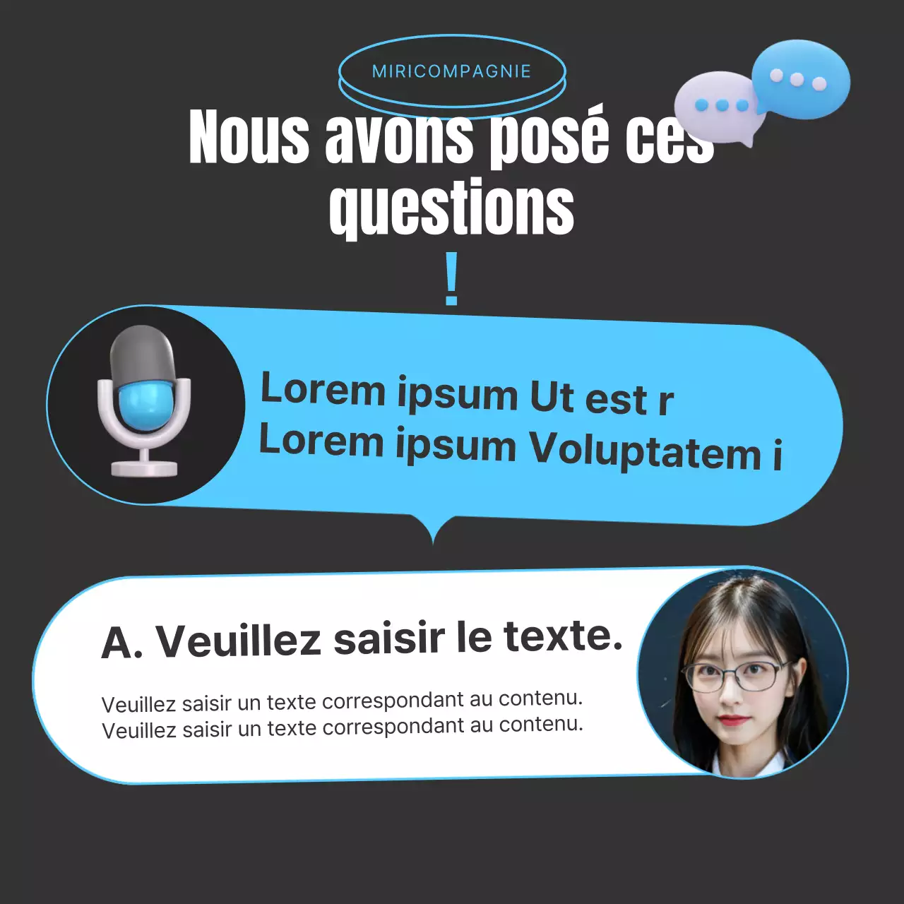 Rapport d'entretien simple bleu clair