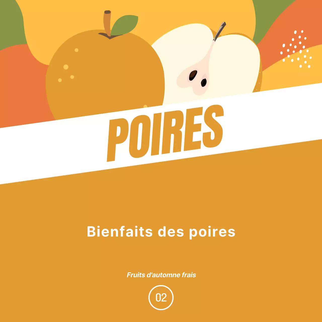 Promouvoir les fruits de saison avec une touche d'orange et de vert