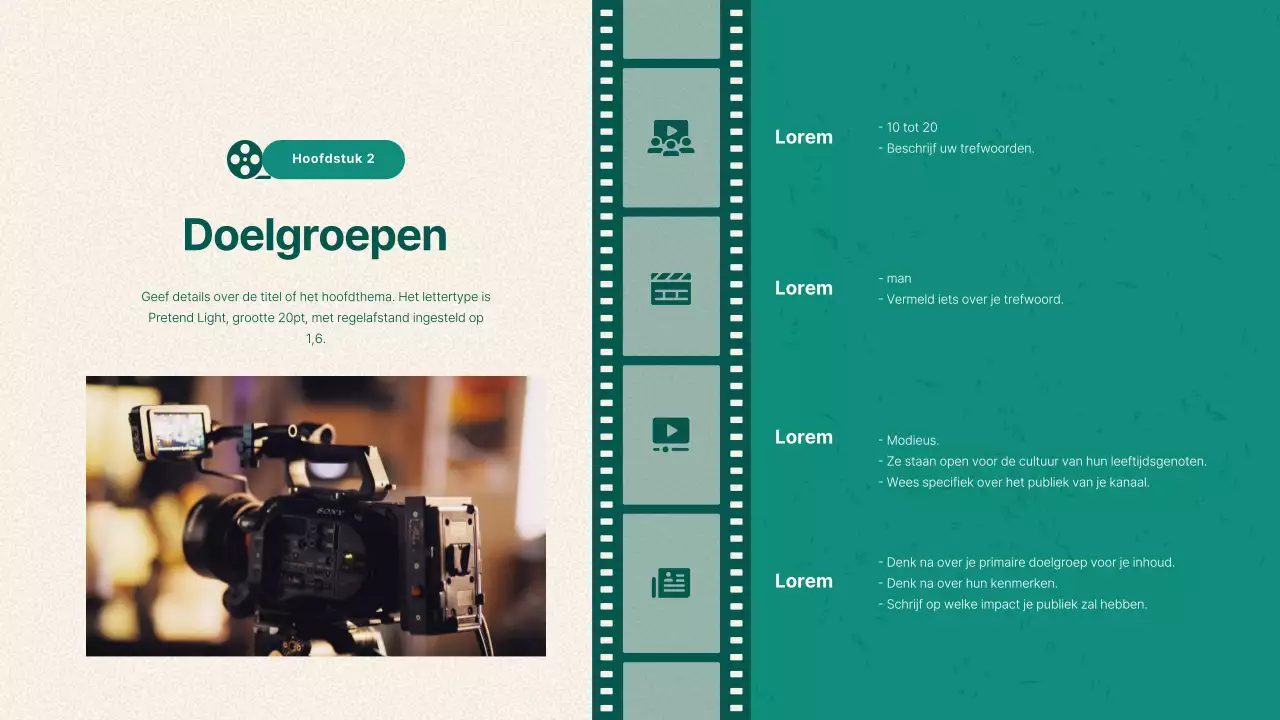 Vintage video-inhoud in groen en beige