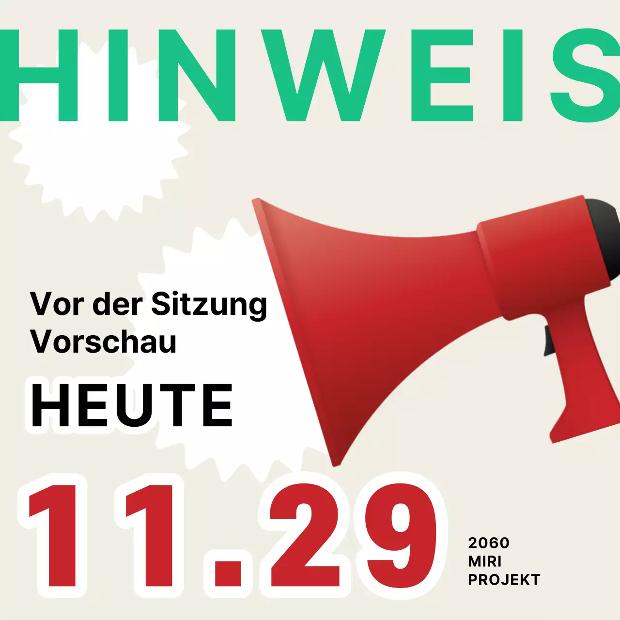 Trendige Sitzungsankündigungen in Beige und Rot