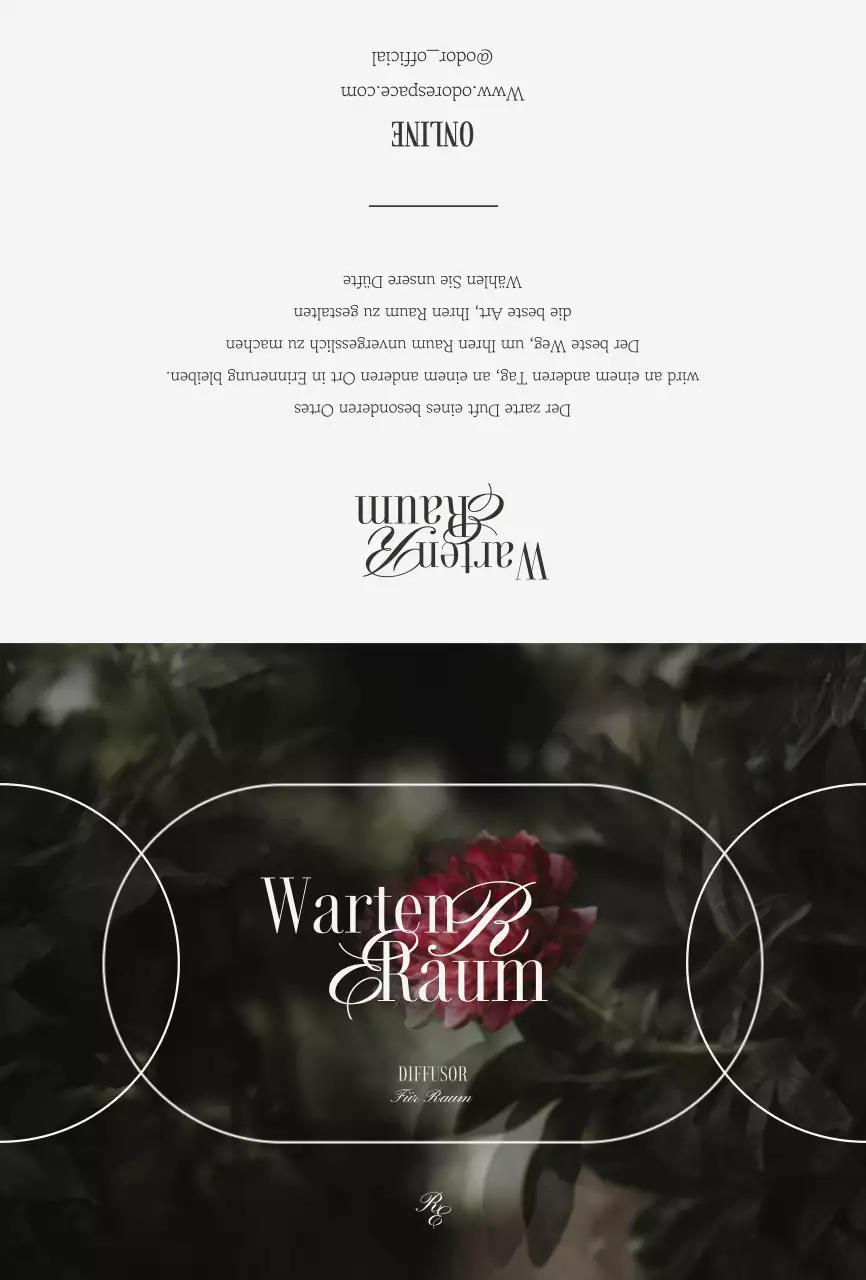 Ein luxuriöser Diffusor mit floralen Vintage-Motiven in gedeckten Farben zur Präsentation von Produkten