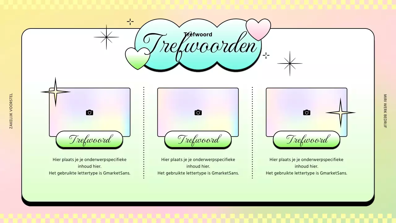 Trendy zakelijke rapporten in roze en geel