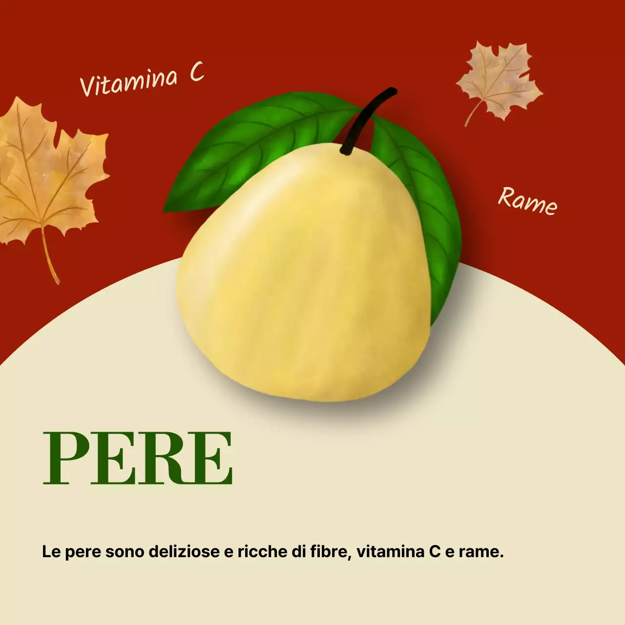 Promuovere la frutta semplice e di stagione in rosso