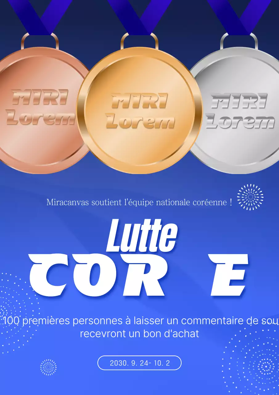 Une publicité pop art pour les Jeux asiatiques en bleu et blanc