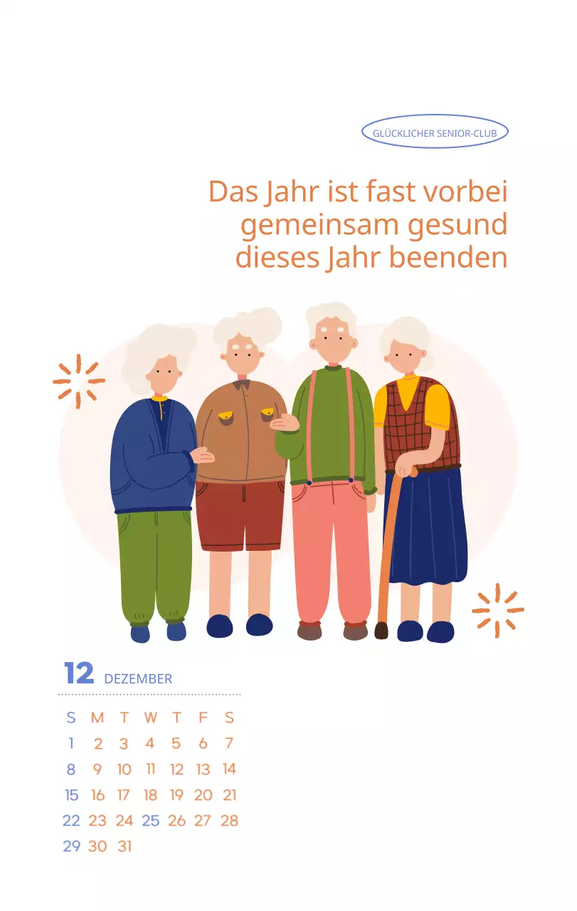 Arbeitskalender mit schönen Illustrationen