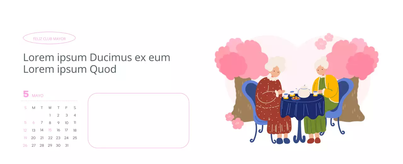 Calendario laboral con bellas ilustraciones