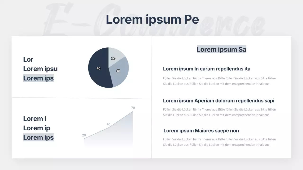 Ein moderner Marktforschungsbericht über marineblaue Akzente