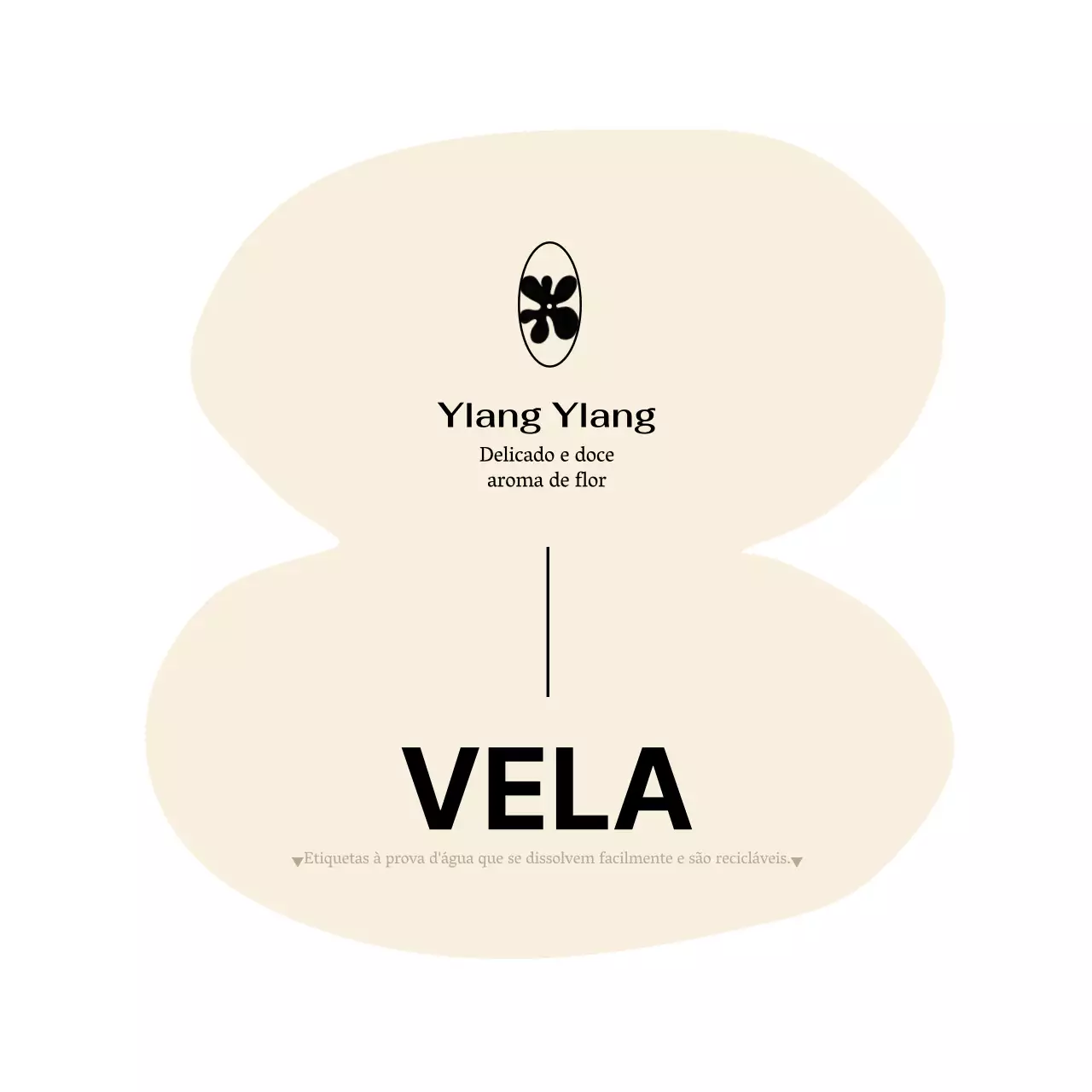 Design de vela com formas únicas em amarelo e rosa