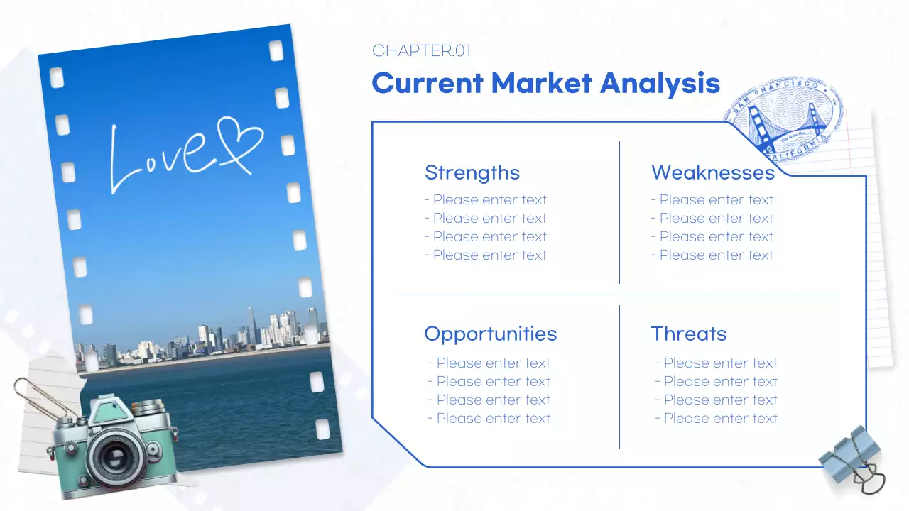 블루 모던 여행 계획 프레젠테이션