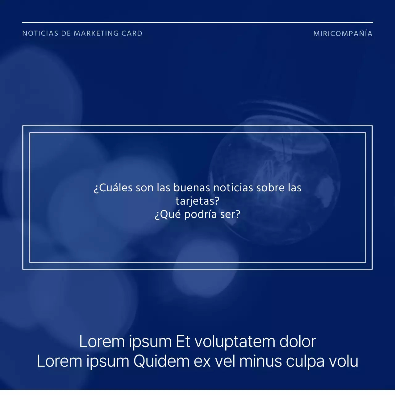 Promueva un sencillo diseño de marco de fotos en azul y blanco