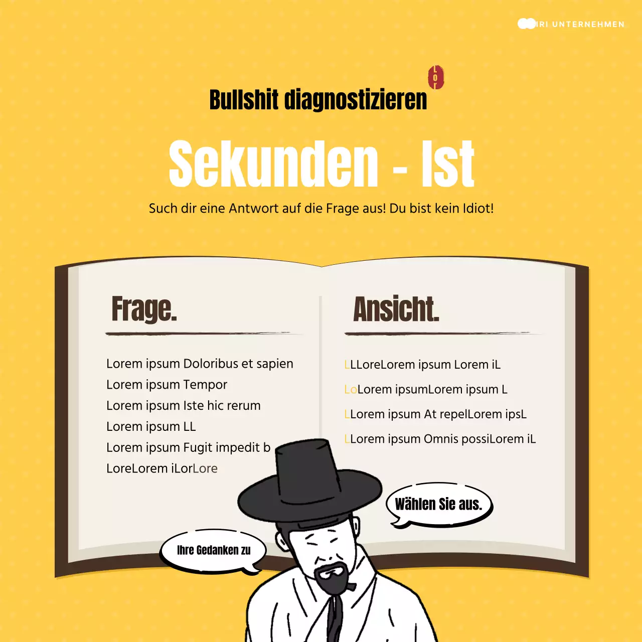 Gelber und schwarzer Knebeltest @yellowandblackgagtest