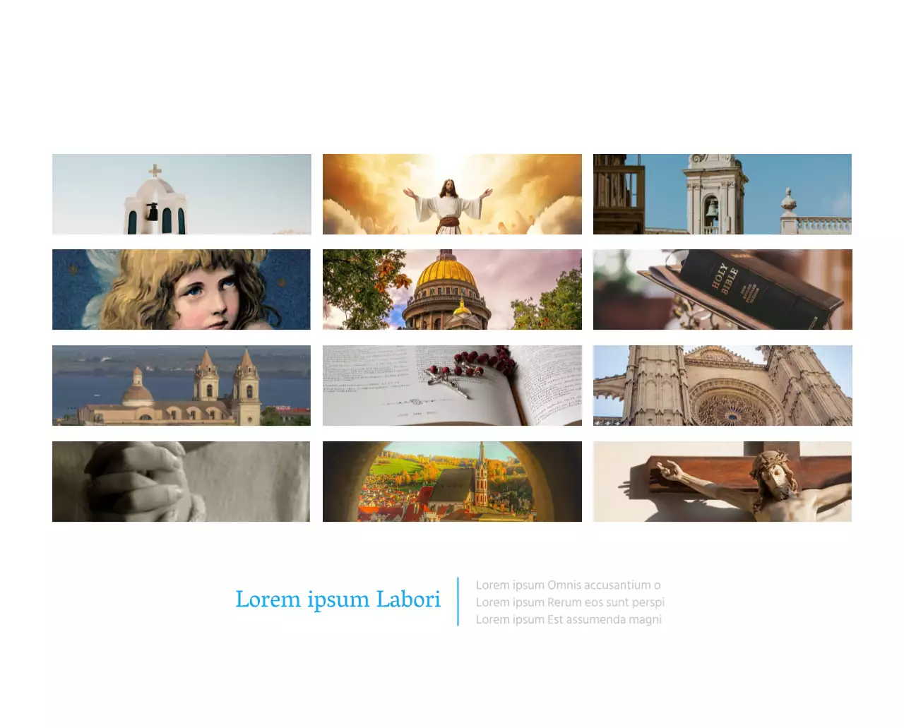 Calendario ecclesiastico blu di concezione moderna