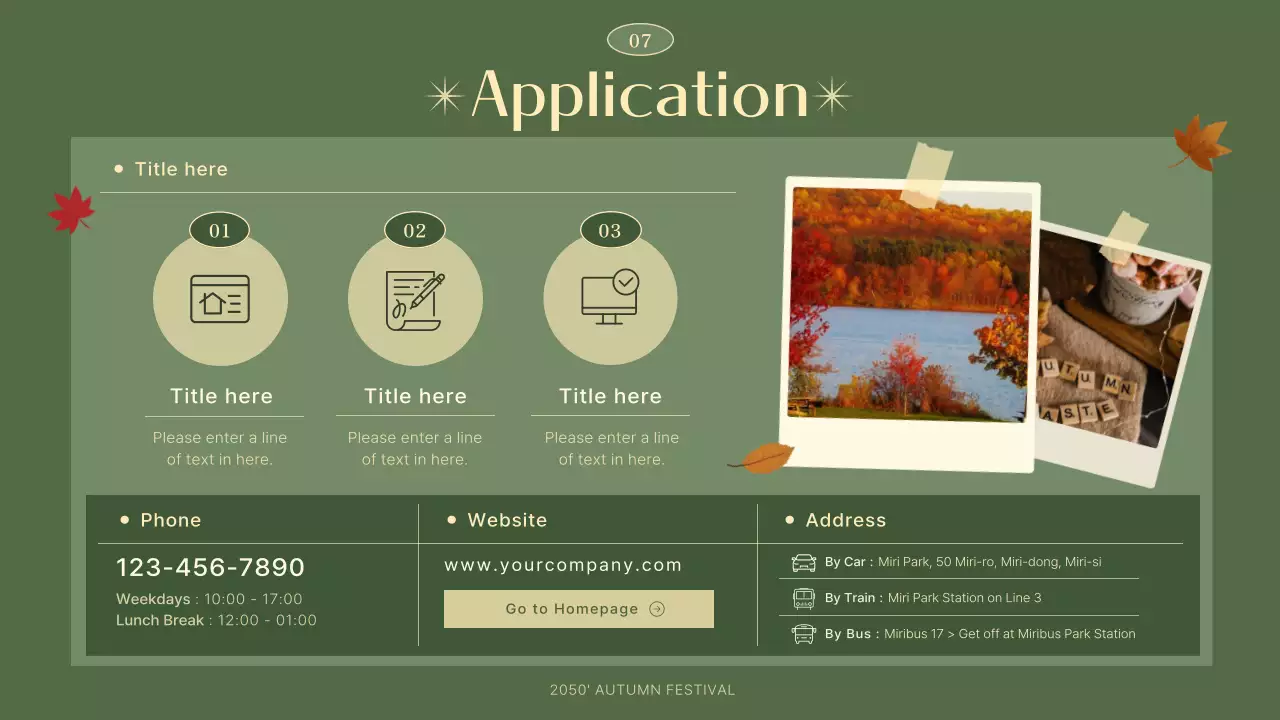 Green Rustic Festival Guide Presentation