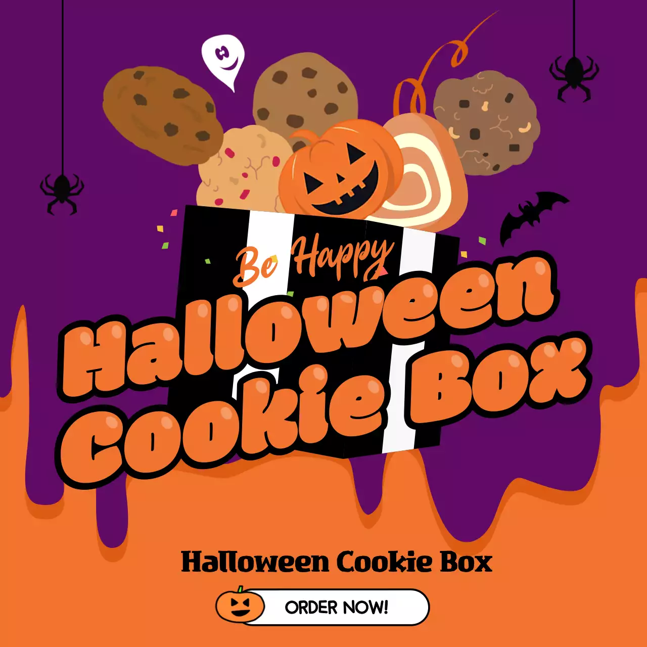 Purple Trendy Halloween Promotion Instagram Post