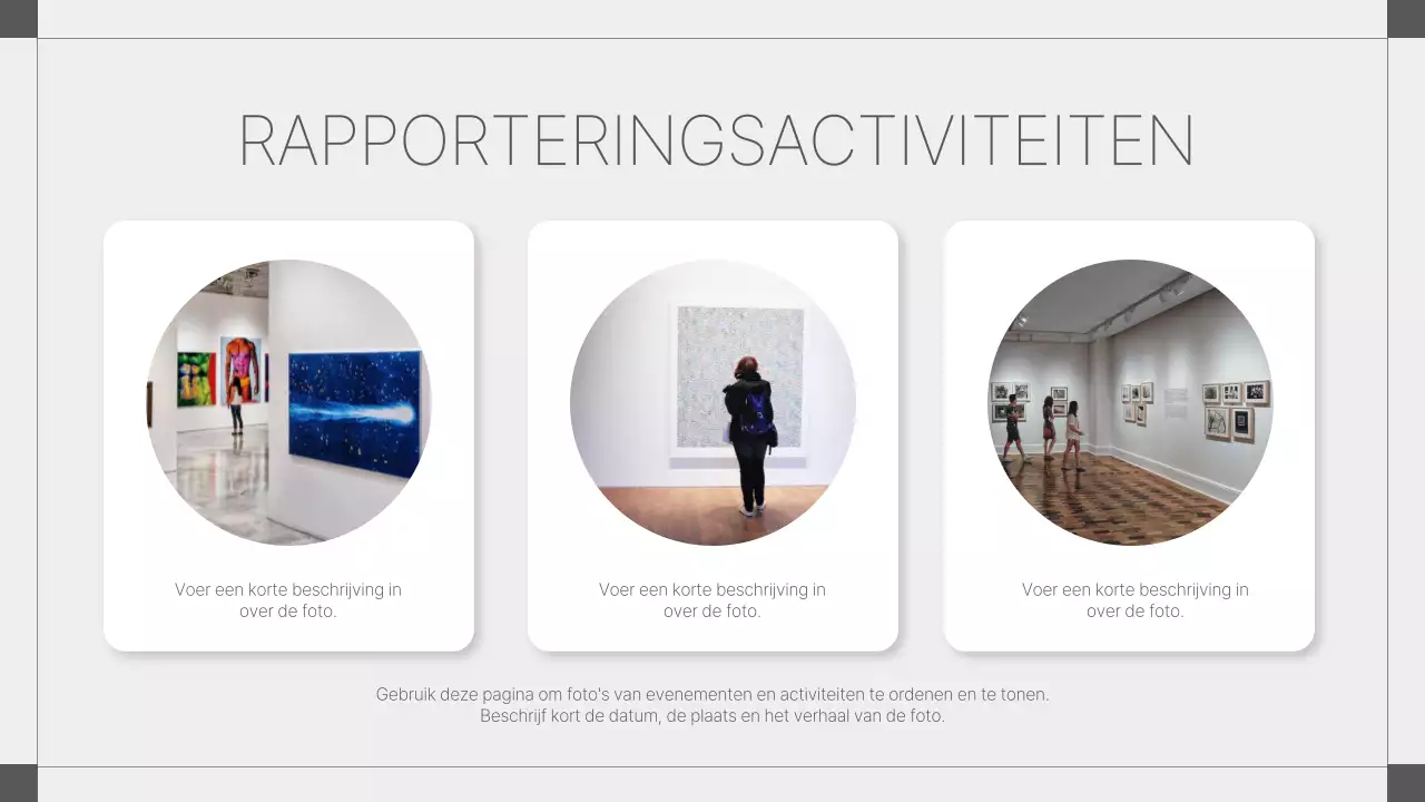 Geometrische fotocollage voorstel in wit en blauw