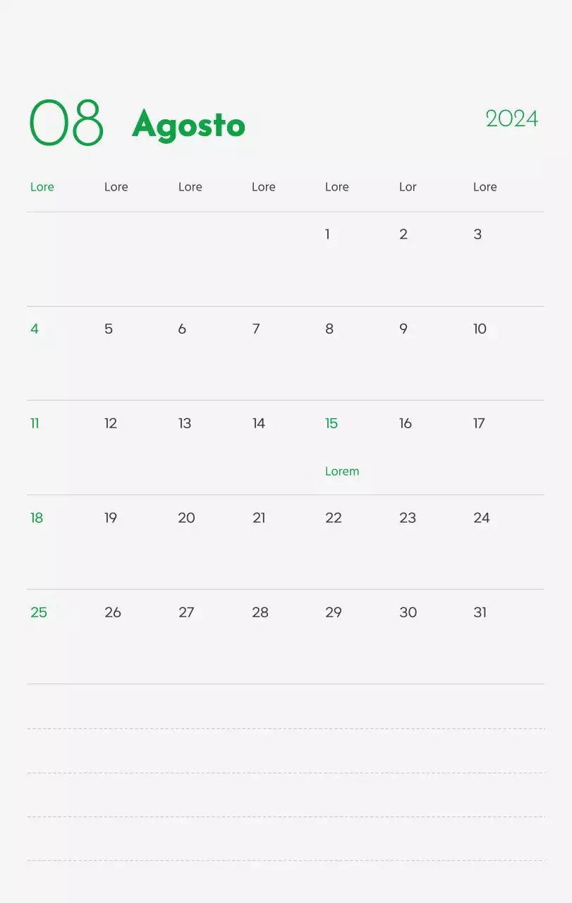 Un calendario con l'immagine di un cucciolo e un simpatico messaggio in verde.