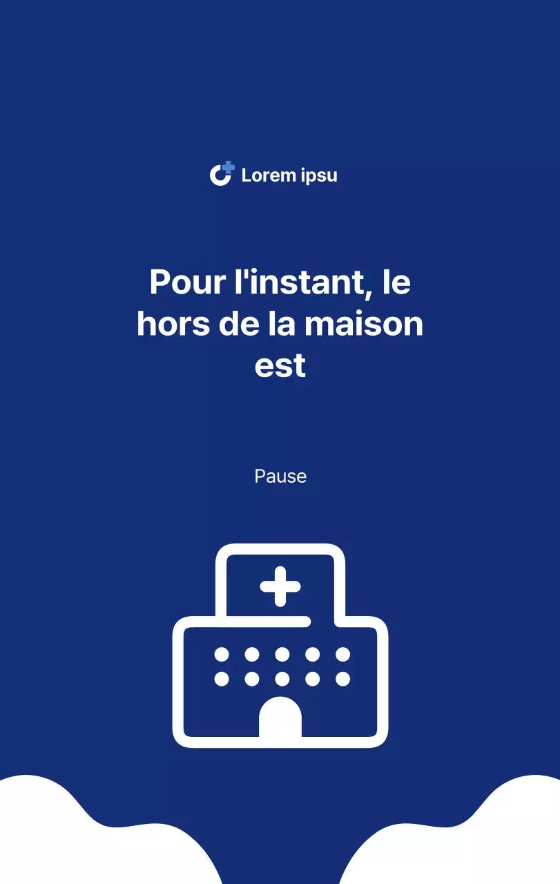 Calendrier simple avec des illustrations épurées en bleu