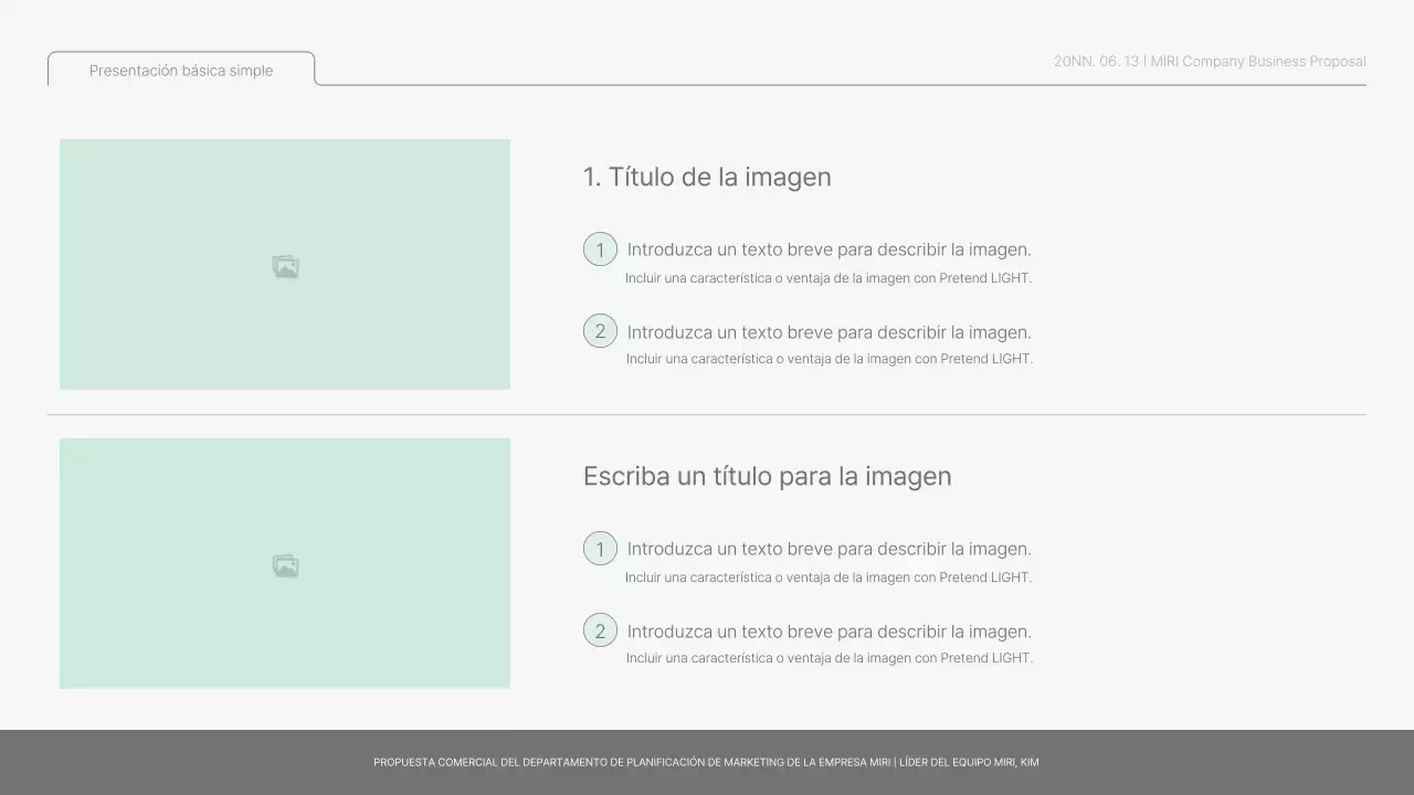 Informe básico sencillo en azul claro y verde claro