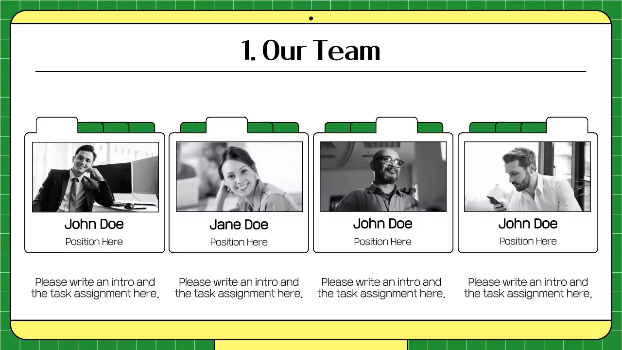 그린 미니멀 트레이닝 가이드 프레젠테이션