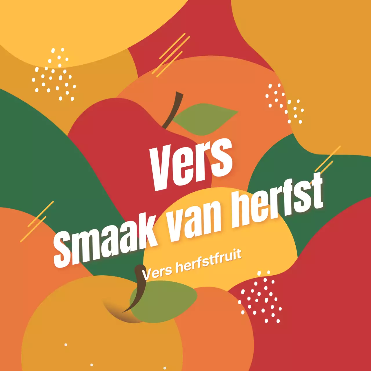 Promoot seizoensfruit met een vleugje oranje en groen