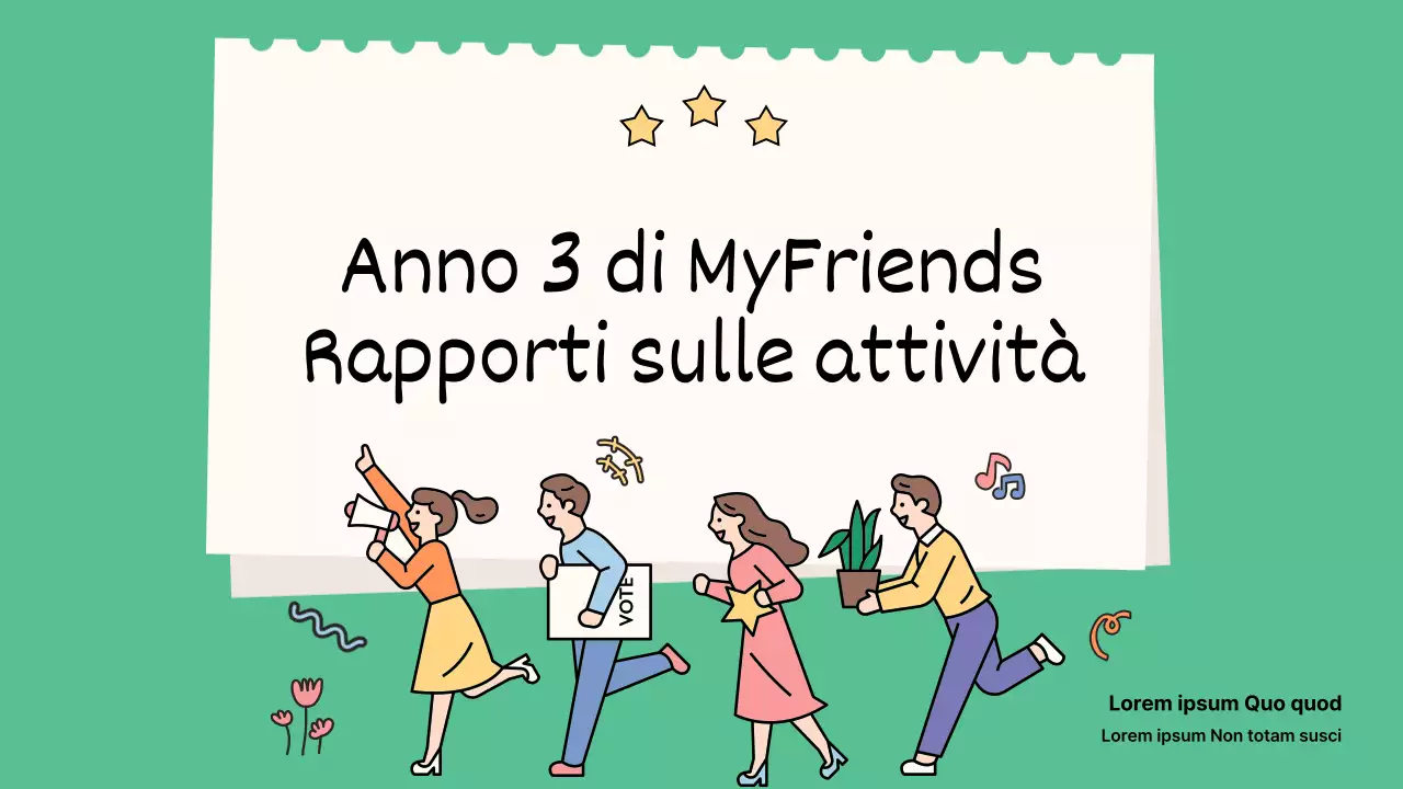  Rapporti di attività dei sostenitori in verde e giallo kitsch