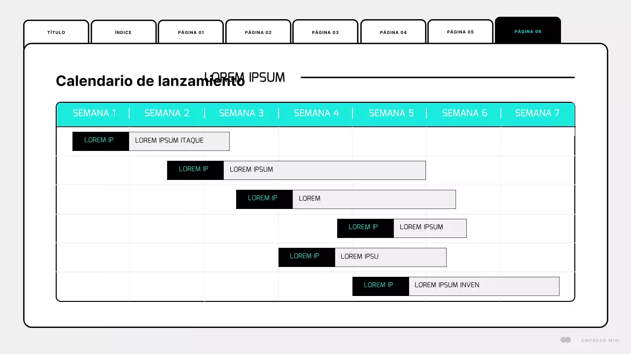Un sencillo diseño de página web en blanco y menta